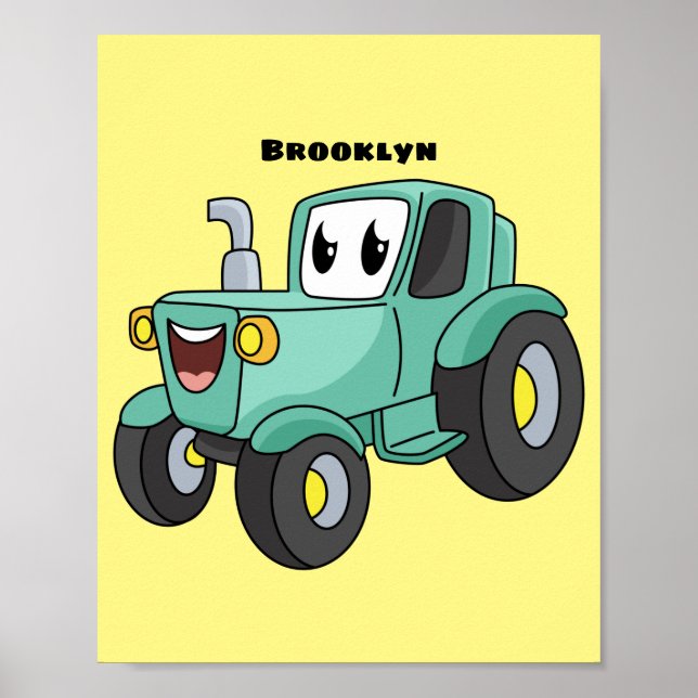 Poster Um desenho animado verde e bonito (Frente)