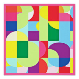 Pôster Um Design de arte de Padrões vibrantes