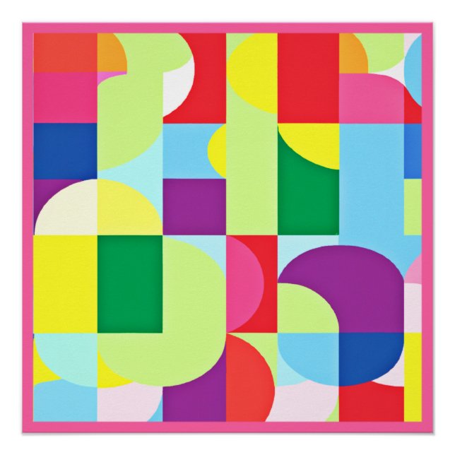 Pôster Um Design de arte de Padrões vibrantes (Frente)