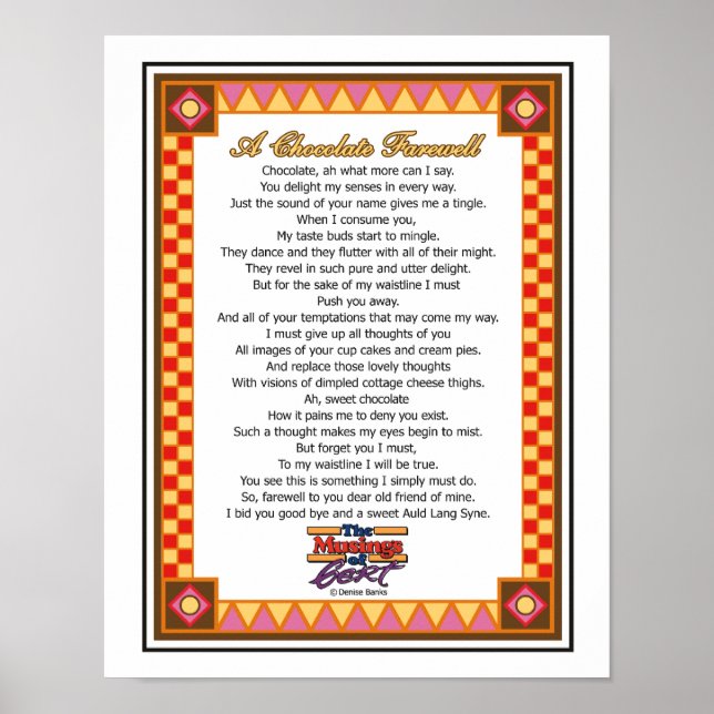 Pôster Um despedida de chocolate (Frente)