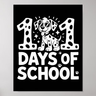 Poster Um Dia De Escola Design De Cachorro Para Crianças 