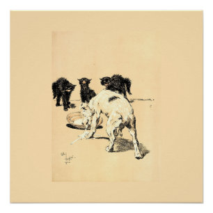 Pôster Um Dia do Cachorro Pl 03 (1902) Cecil Charles Tape