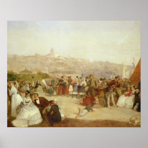 Poster Um dia em Boulogne, 1870 (óleo em canvas)