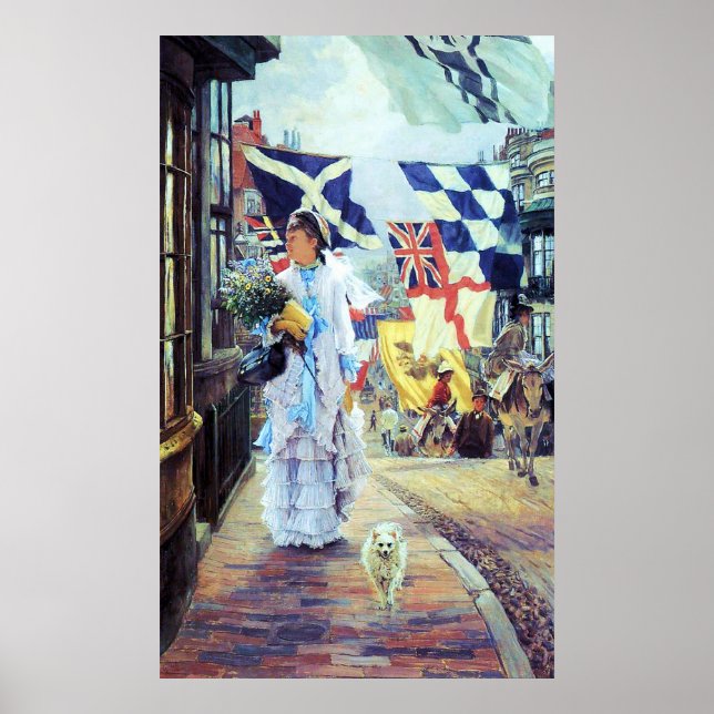 Pôster Um Dia Fete Em Brighton ~ James Tissot ~ Beleza Ar (Frente)