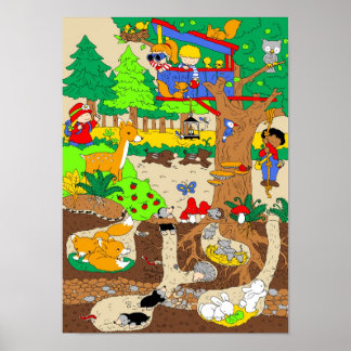 Pôster Um dia na floresta