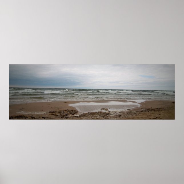 Pôster Um dia nevado na praia (Frente)