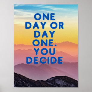 Poster Um dia ou um dia inspirador, montanhas, arte