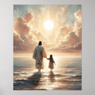 Poster Um dia para milagres, arte cristã, Jesus andando