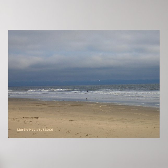 Pôster Um dia silencioso na praia (Frente)