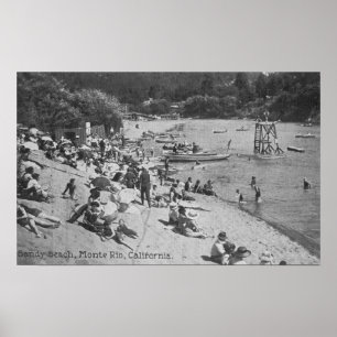 Pôster Um dia típico no Sandy Beach Monte Rio, CA