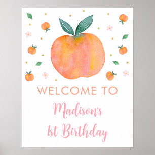 Poster Um doce Peach Birthday