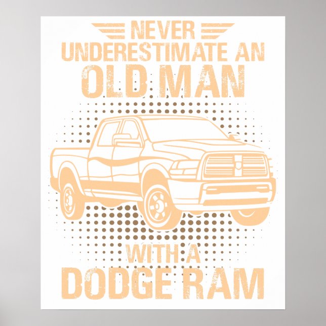 Poster Um Dodge Ram de Homem Velho (Frente)