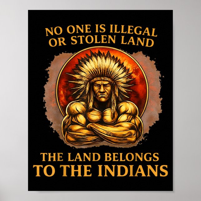 Poster Um é terra ilegal ou roubada a terra pertence a (Frente)