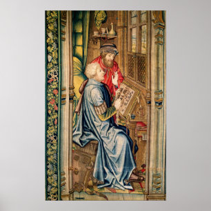 Pôster Um escrevente escrevendo uma conta