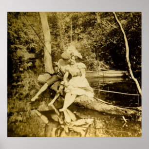 Pôster Um Esguicho De Pesca - Vintage Stereoview