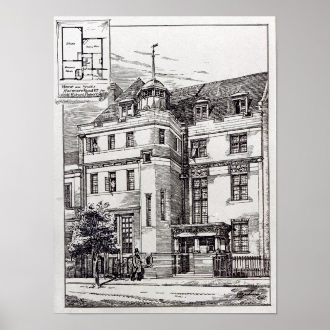 Pôster Um Estúdio de Escultores, 1892 (Frente)