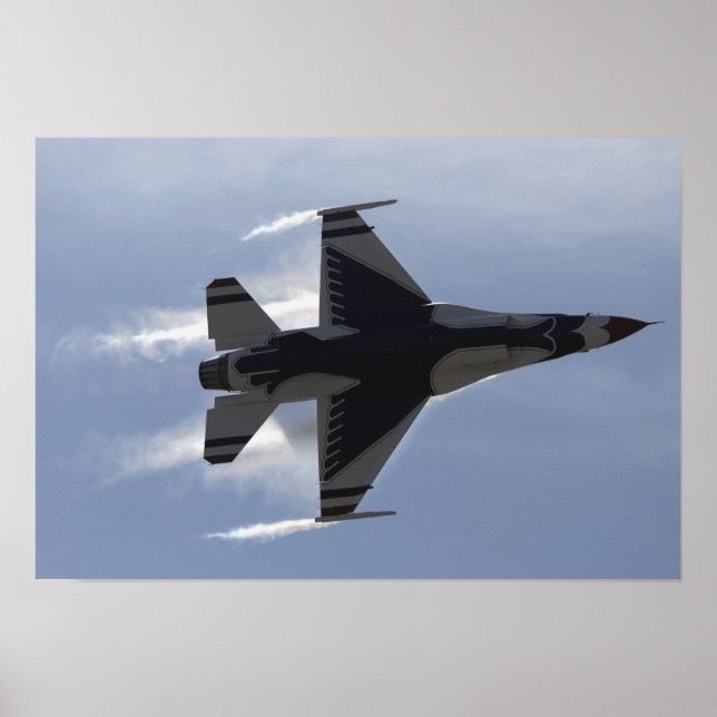 Poster Um Falcão de Combate F-16 puxa o G (Frente)