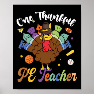 Poster Um Feliz Dia de Ação de Graças à Professora Pe Tur