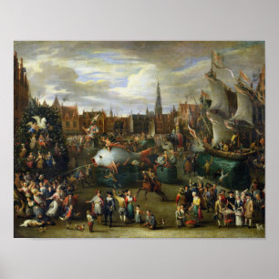 Pôster Um festival em Antuérpia
