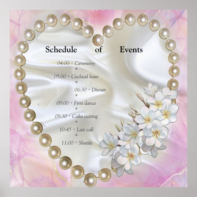 Poster Um fim de mármore rosa e branco com Dourado escova (Frente)