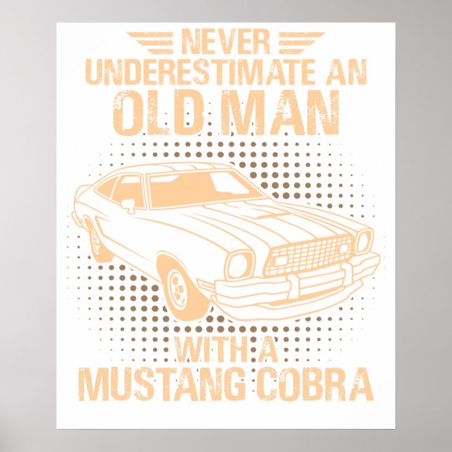 Poster Um Ford Mustang 1977 Cobra Velho (Frente)