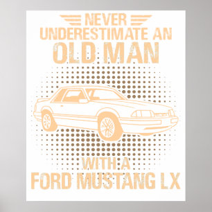 Poster Um Ford Mustang LX de um homem velho 1993