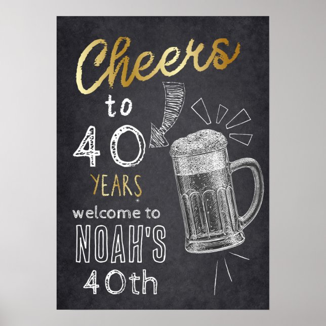 Poster Um frio para o velho, Cheers e Beers. (Frente)