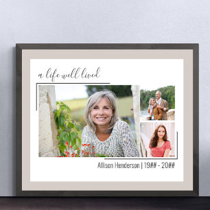 Poster Um Funeral De Foto Elegante De Script 3 De Vida Be