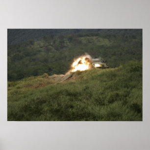 Poster Um fuzileiro marca um acerto direto