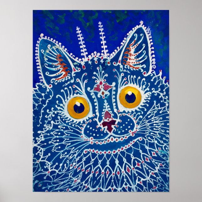 Poster Um Gato em Estilo Gótico por Louis Wain (Frente)