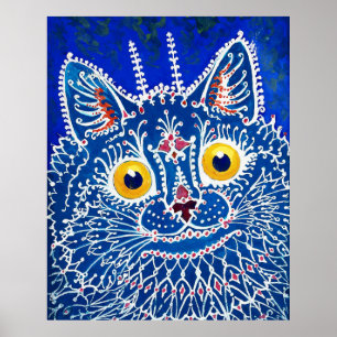 Poster Um gato em estilo gótico por Louis Wain 