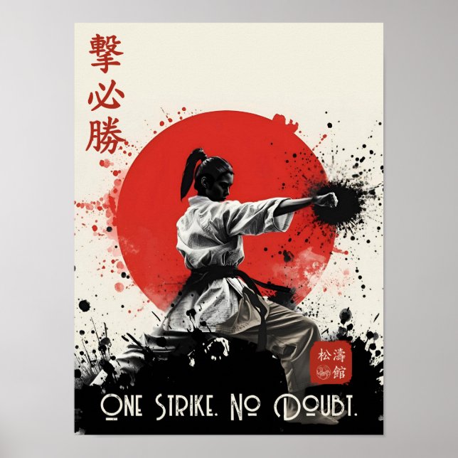 Poster Um Golpe Sem Dúvida Karate Shotokan Tradicional (Frente)