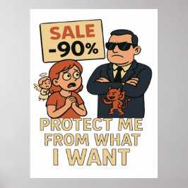 Poster Um gráfico humorístico ao estilo cartoon