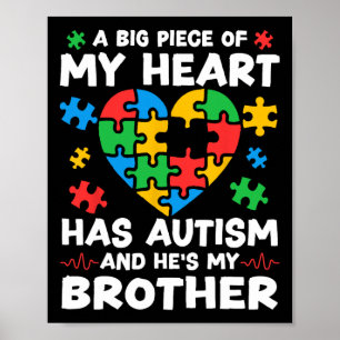 Poster Um grande pedaço de coração tem autismo e é meu ir