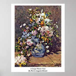 Pôster Um grande vaso de flor por Pierre-Auguste Renoir