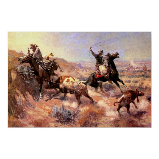 Pôster Um grave predomínio de Charles M. Russell (Frente)