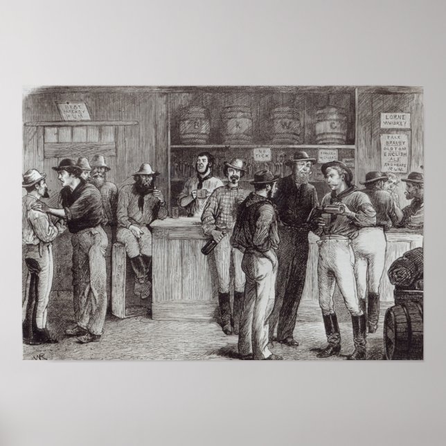 Poster Um grito geral', dentro a bush tavern, 1878 (Frente)