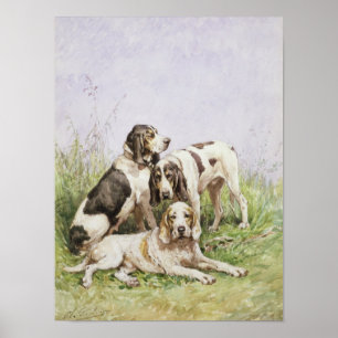 Poster Um grupo de cães franceses