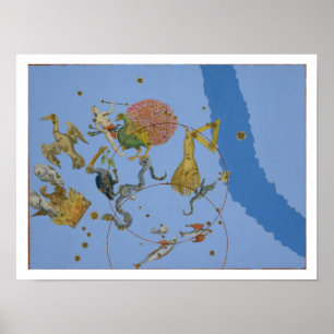 Pôster Um grupo de constelações de "Uranometria" por Jo