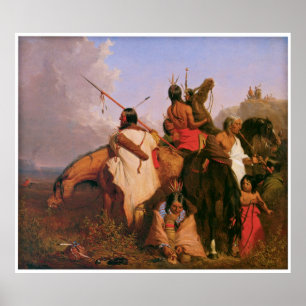 Poster Um grupo de Sioux por Charles Deas 1845