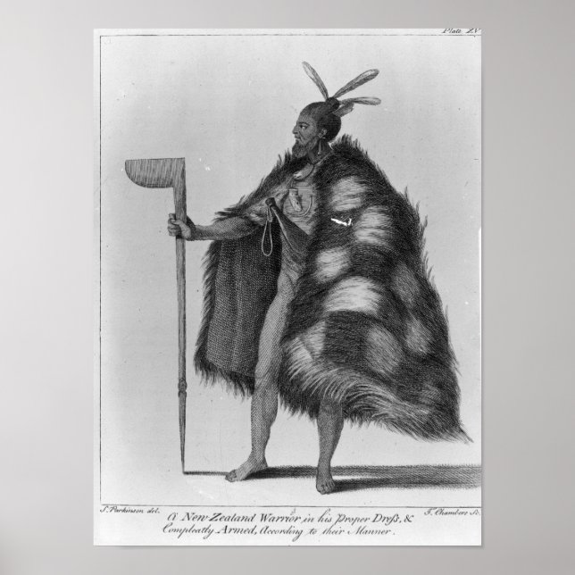 Pôster Um guerreiro neozelandês (Frente)