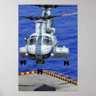 Pôster Um helicóptero CH-46E Sea Knight