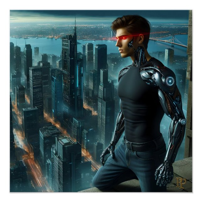 Pôster Um Homem Cibernético (Frente)