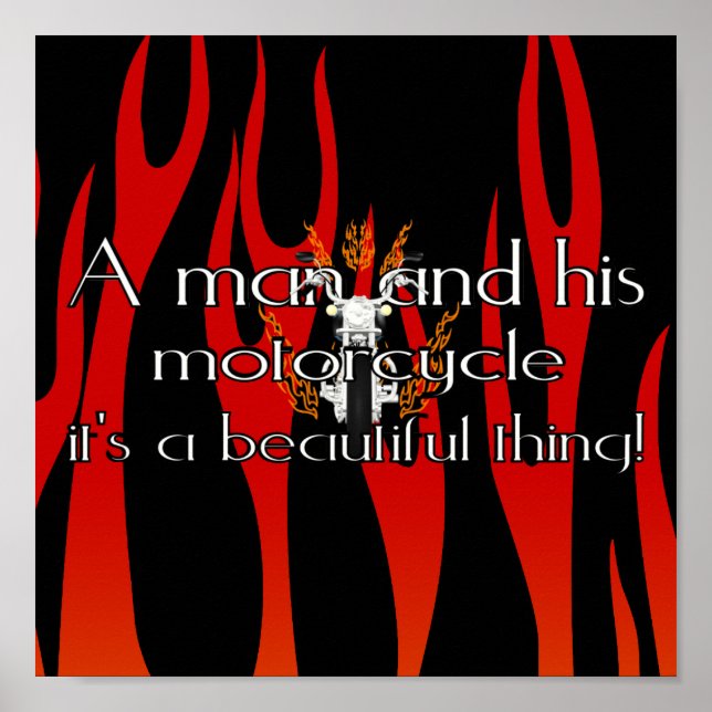 Pôster Um homem e sua moto (Frente)