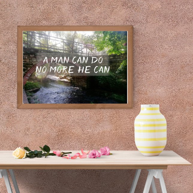 Poster Um homem não pode fazer mais nada que pode prover  (Criador carregado)