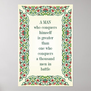 Poster UM HOMEM que se conquiste é maior de um quem