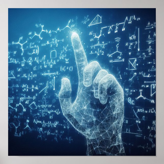 Poster Um humanoide interagindo com uma ficha (Frente)