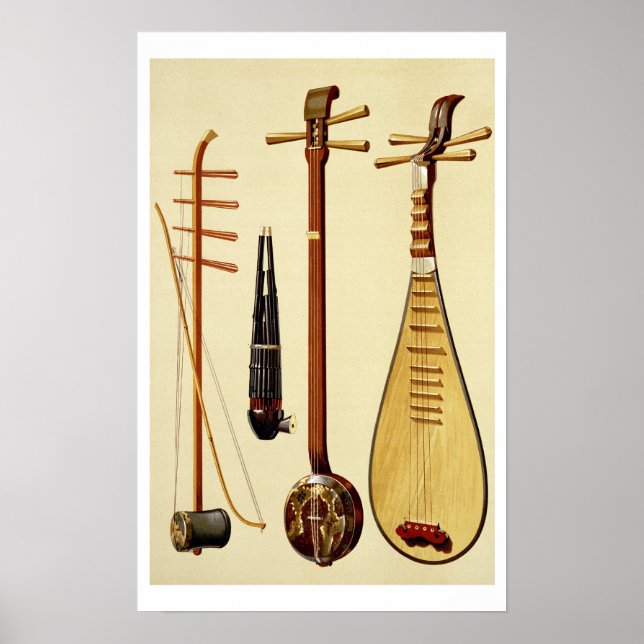 Poster Um huqin e arco, um sheng, um sanxiano e um pipa,  (Frente)