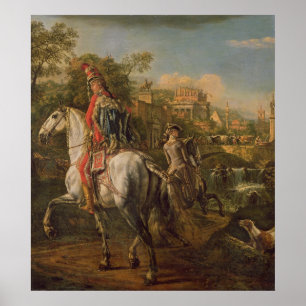 Pôster Um Hussar em cavalo, 1773