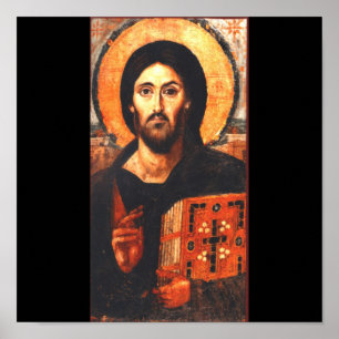 Pôster Um ícone do século VI de Jesus